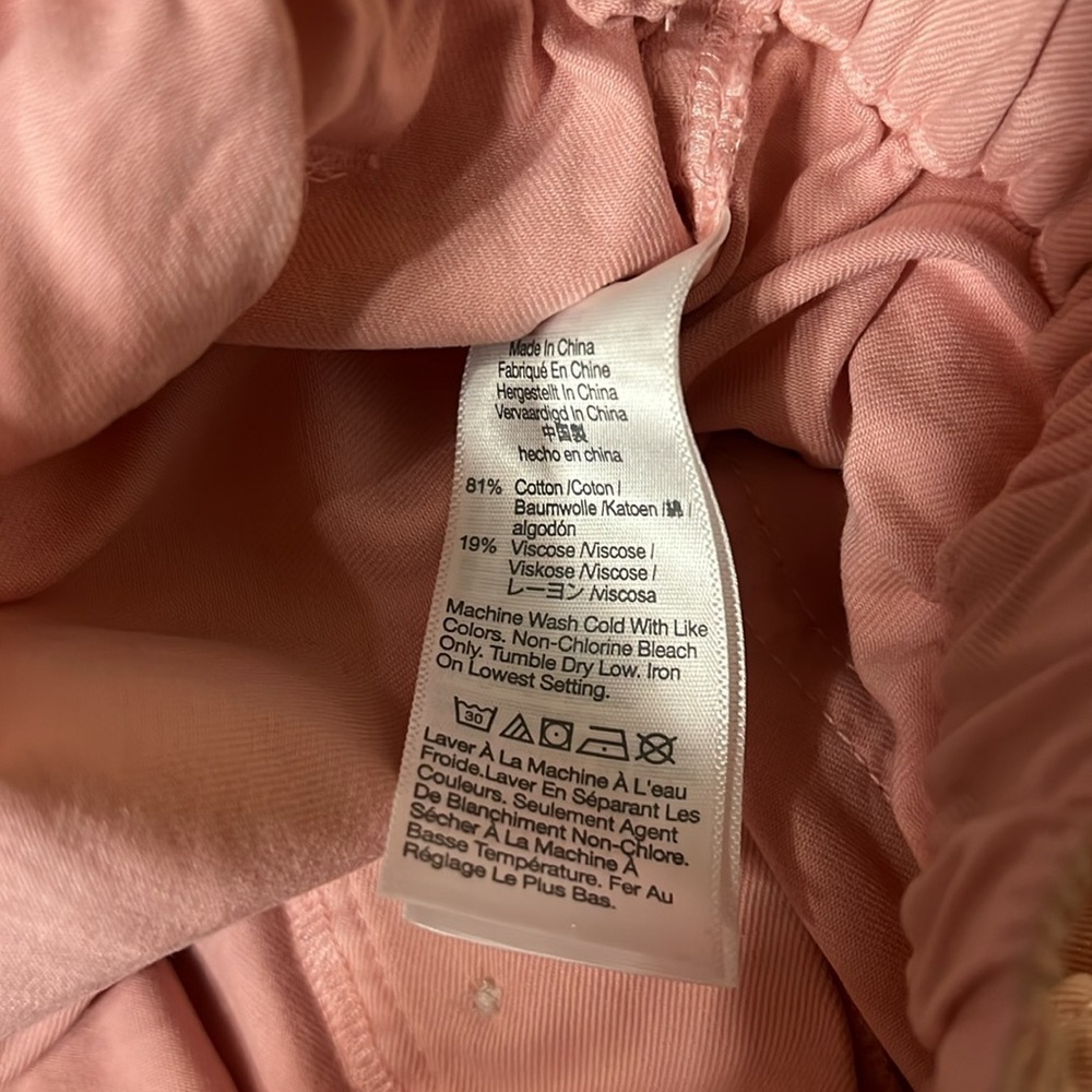 NWT Madewell Pink Elastic & Button Fly High Rise 4-Pocket 3” Shorts NA162 - Picture 5 of 6